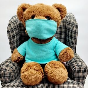 Aurora Brown Doctor Bear In An Aqua Uniform 10.5"